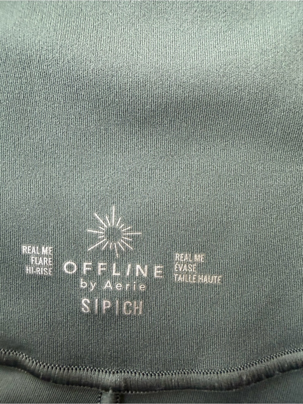 Offline by Aerie Real Me High-Waist Flared Yoga Pants in Sage Green - Picture 3 of 5